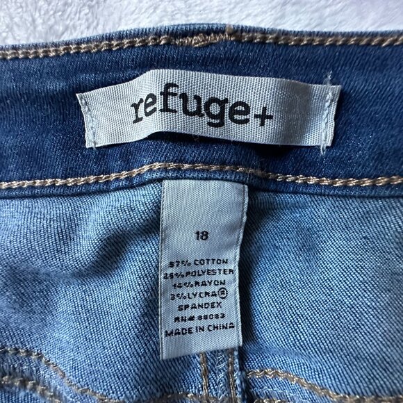 Refuge Women's Plus Size 18 Skin Tight Skinny Denim Jeans Jeggings NWT - Picture 5 of 7